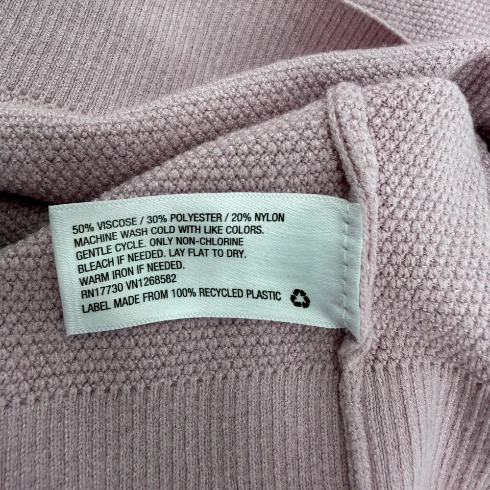 Ava & Viv Womens 1X‎ Pink Sweater Mock Neck Hoodie Knit Pullover Long Sleeve